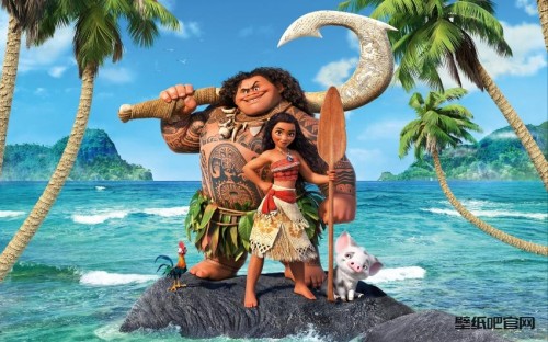 海洋奇缘Moana 大海 海岸 棕榈树 高清图片