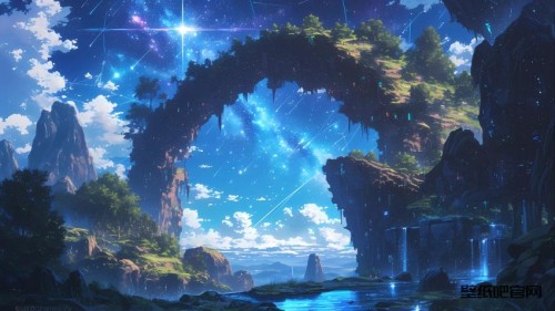 山桥唯美梦幻星空壁纸3840x2160
