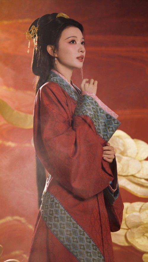 王楚然 红色古装古风美女4k手机壁纸下载竖屏