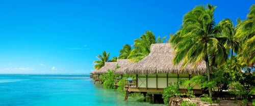 马尔代夫,棕榈树,平房,海边风景,马尔代夫3440x1440壁纸
