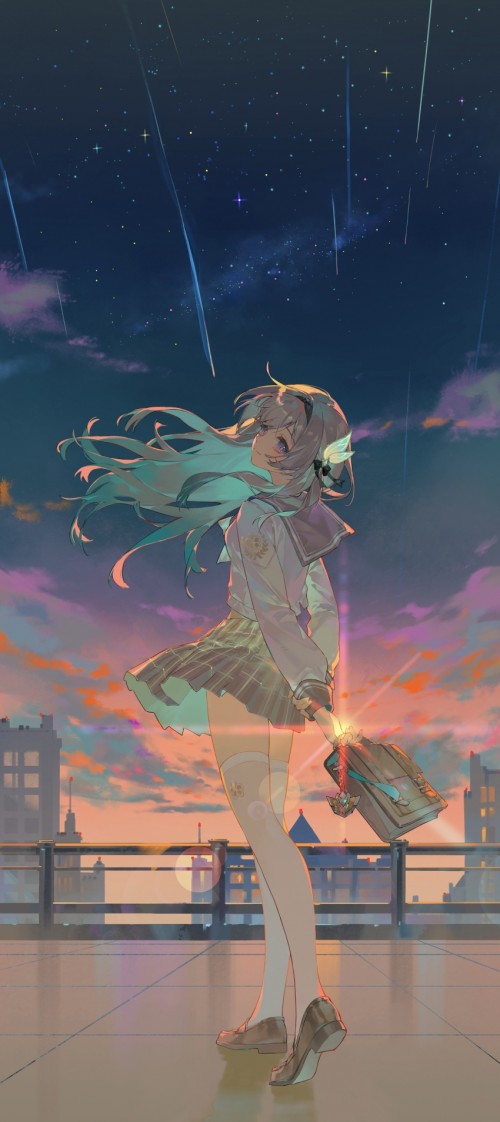 星穹铁道流萤 双手背在身后 4k手机壁纸竖屏