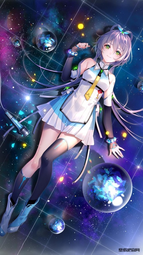 白绫 洛天依 星空小憩 4k手机壁纸竖屏
