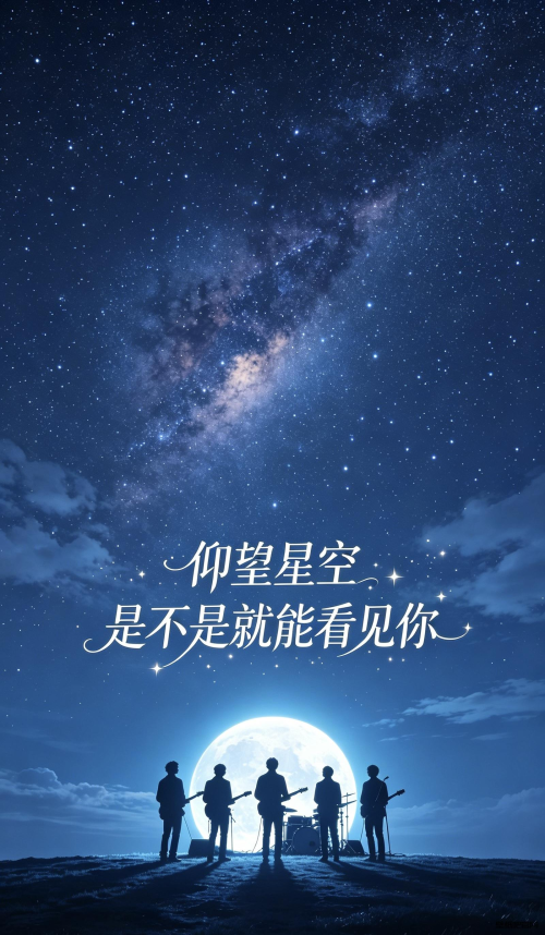 五月天高清手机壁纸仰望星空 是不是就能看见你