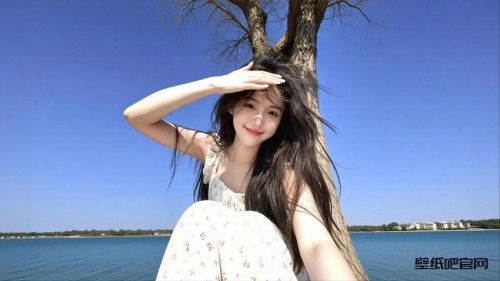 湖边美女高清壁纸