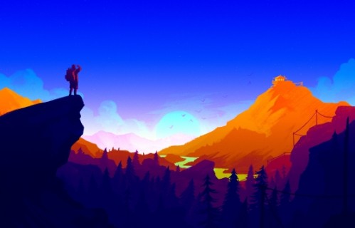 登山者美丽的风景3440x1440壁纸