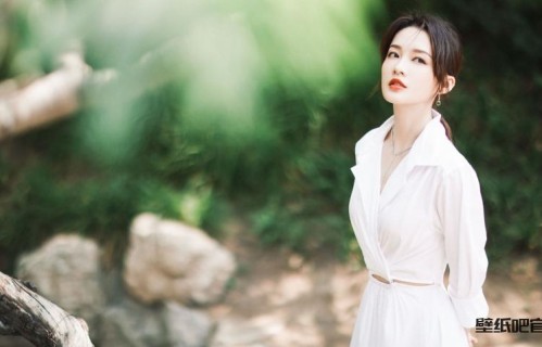 李沁 白色裙子 清新唯美摄影4k美女壁纸