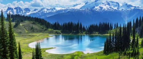 班夫公园高山湖泊风景3440x1440壁纸