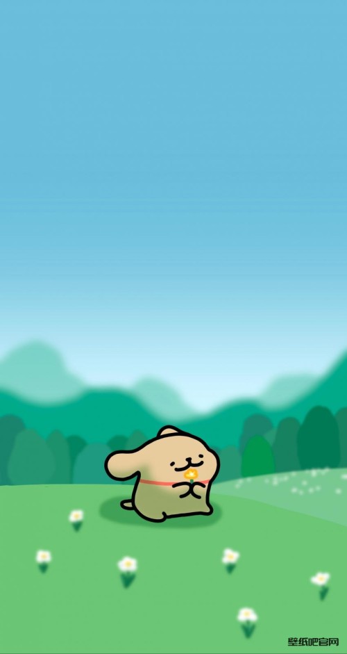 线条小狗手机壁纸