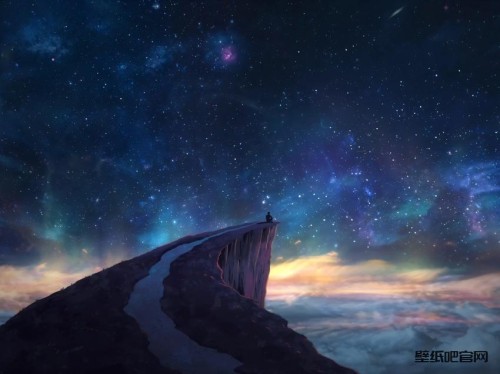 星空山顶平板风景壁纸